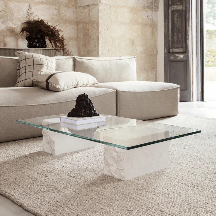 Ferm Living - Catena Sofa, 3-Sitzer, Cotton Linen, nat