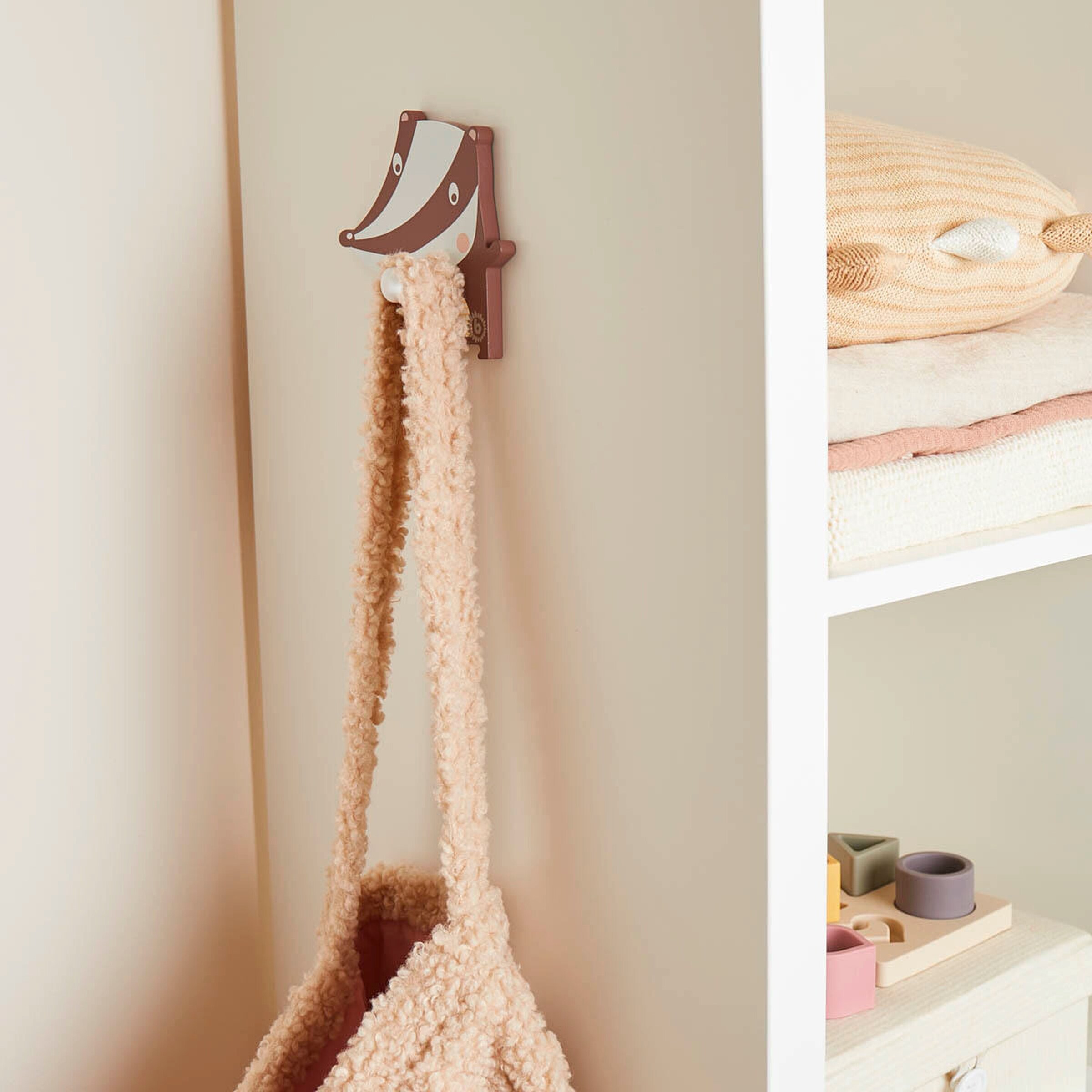 Bieco Kindergarderobe Dachs Grau