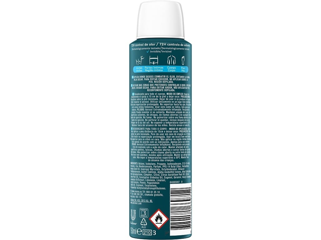 DESODORIZANTE SPRAY REXONA MEN PARA TODO O CORPO OCEAN RUSH 150ML