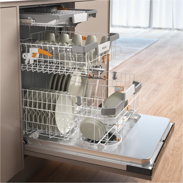 Miele Vollintegrierbarer Geschirrspüler G 7655 SCVi XXL AutoDos Obsidianschwarz