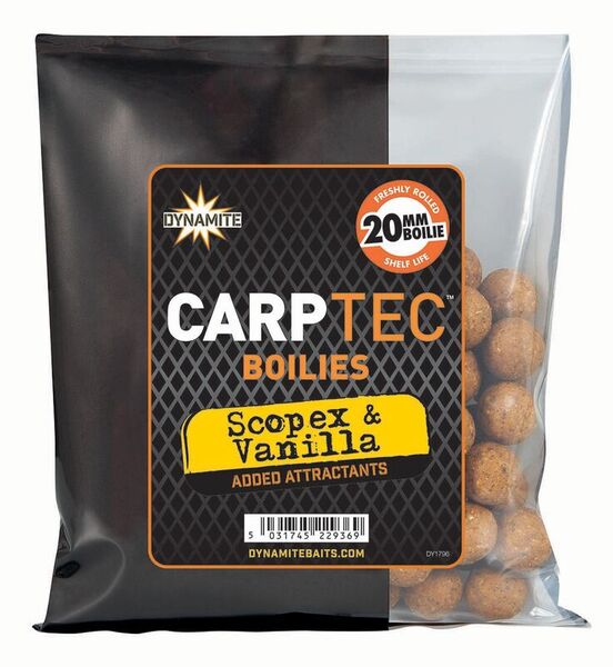 Dynamite Baits Carptec Scopex & Vanilla Boilies 20mm 300g