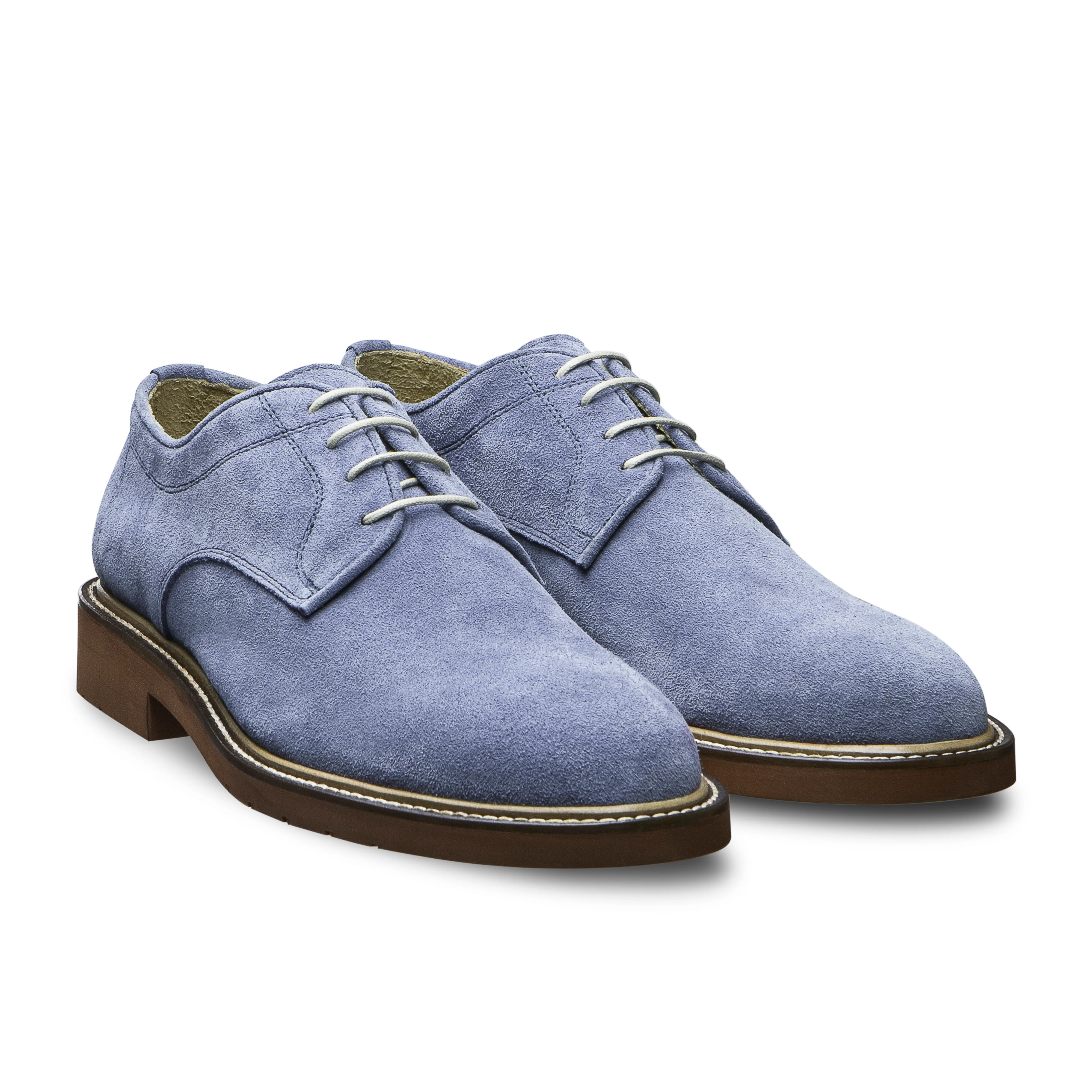 Chaussures d'été pour homme veau velours bleu Brenna 701