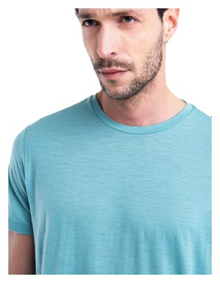 T-shirt Technique Icebreaker Mérinos 150 Tech Lite III Bleu Clair