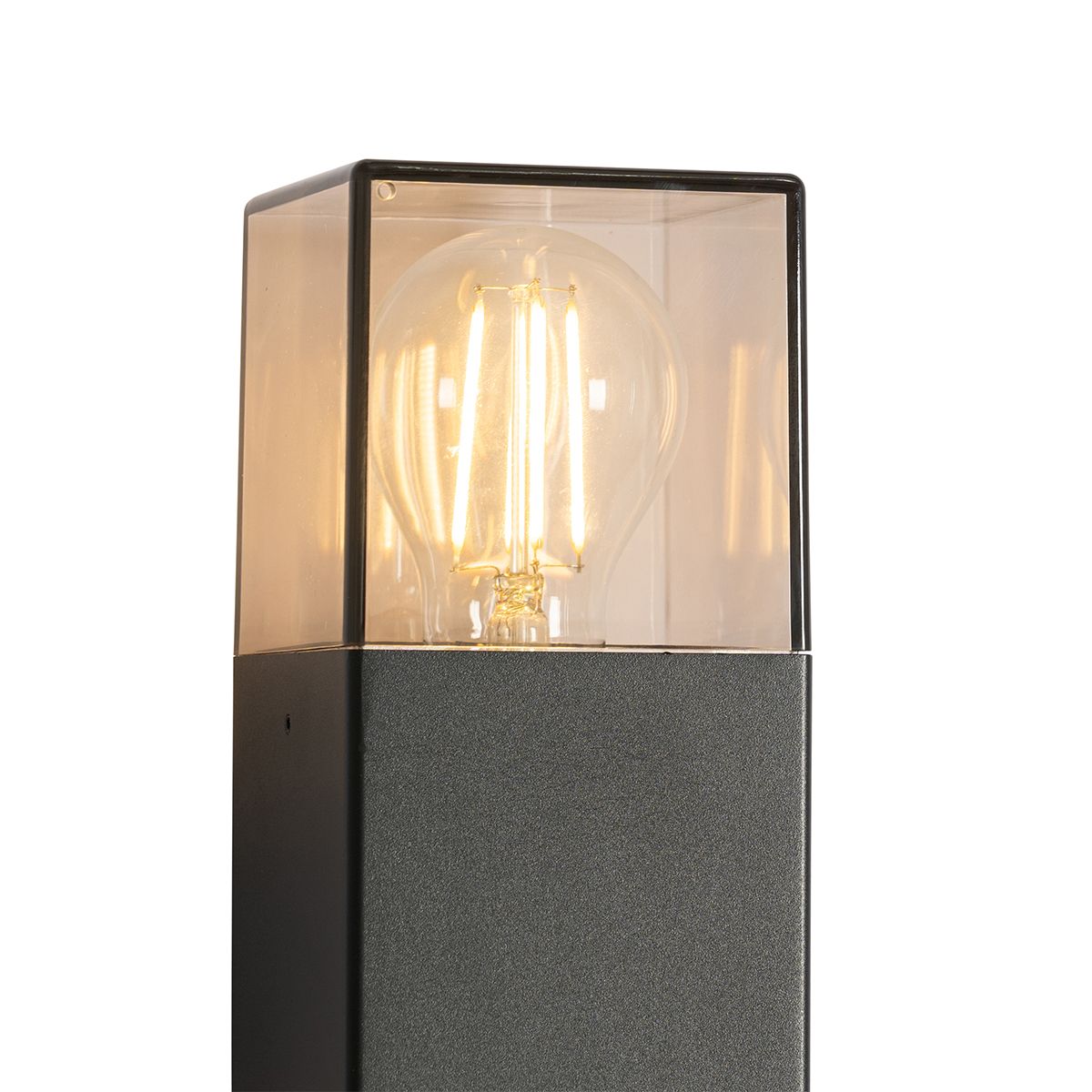 Buiten wandlamp zwart met smoke kap 2-lichts IP44 - Denmark