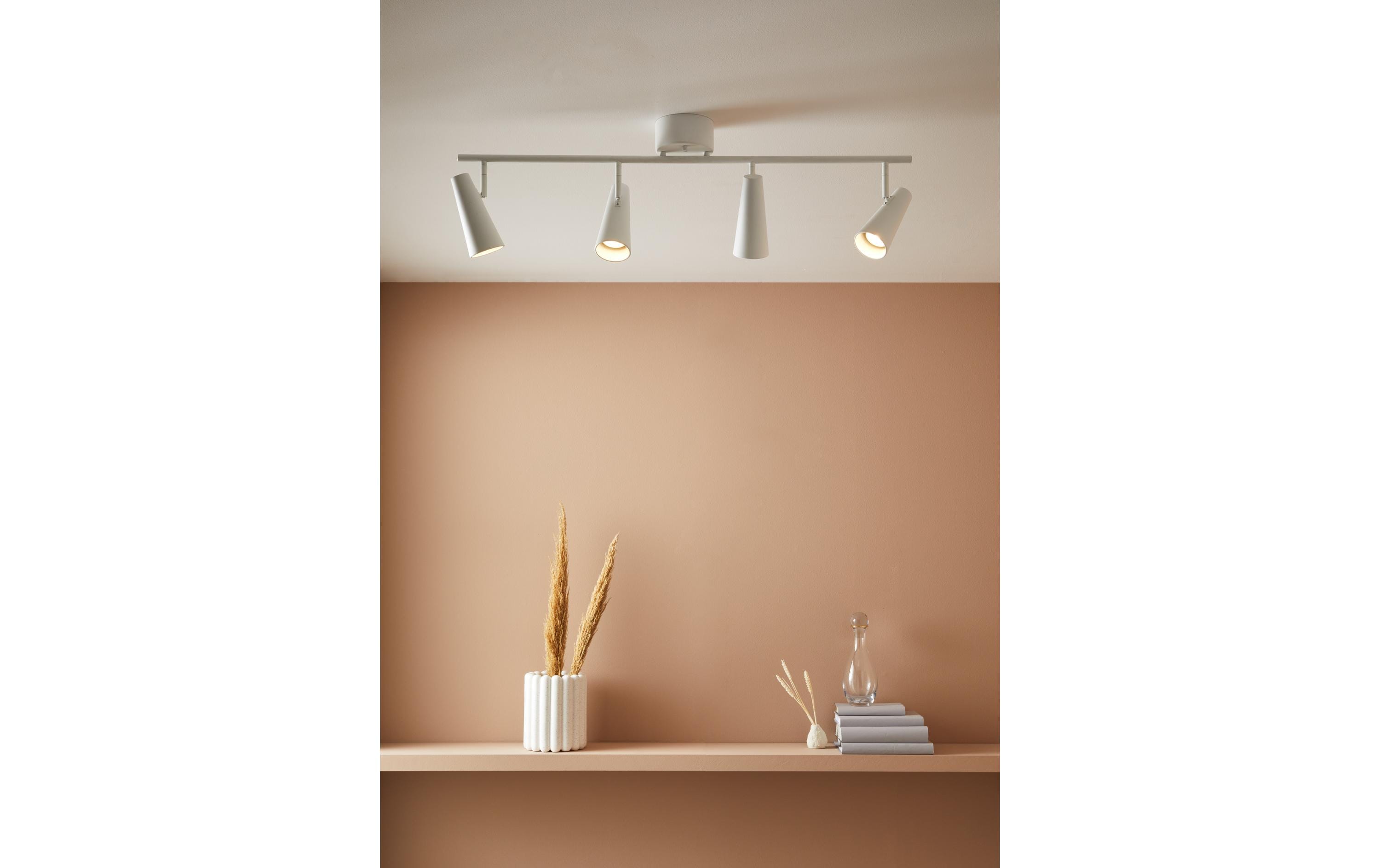 Aufbauspot Crest 4L GU10, Sandy Weiss<br>Wandspot mit beweglichem Leuchtenkopf