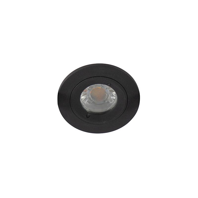 Set van 6 Moderne inbouwspot zwart rond IP44 - Xena