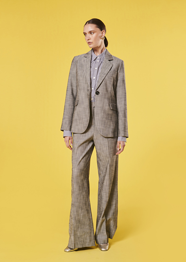 Veste Valerianegris en tissu flammé