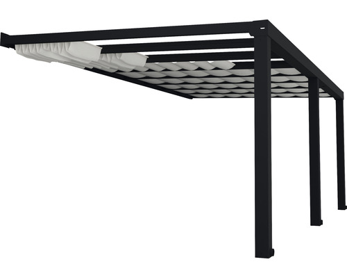 Palram-Canopia kabelspanzonnescherm - schaduwset voor terrasoverkapping Stockholm 590x340 cm (8 stuks 64,5x340 cm) wit