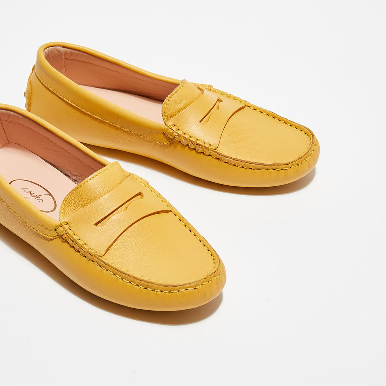 Loafers Mocassins en Cuir Lisse Elya  jaune twitty