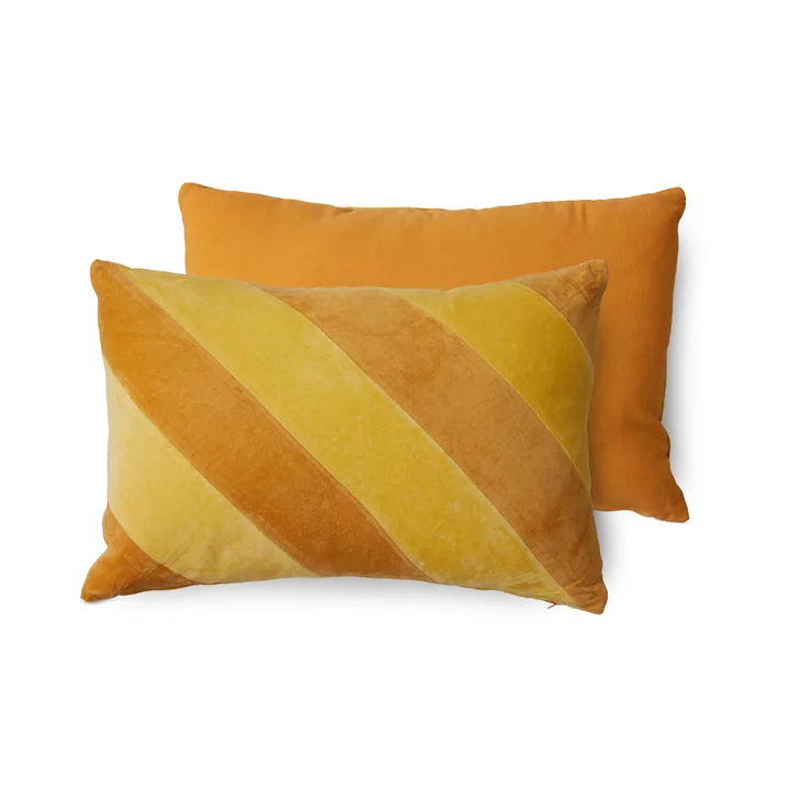 Hkliving - Striped Samt-Kissen, 60 x 40 cm, april
