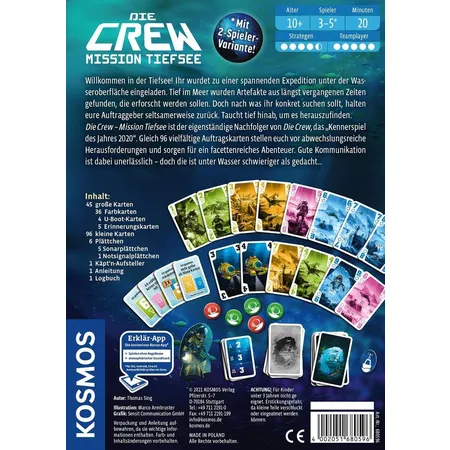 KOSMOS Die Crew - Mission Tiefsee, kooperatives Kartenspiel