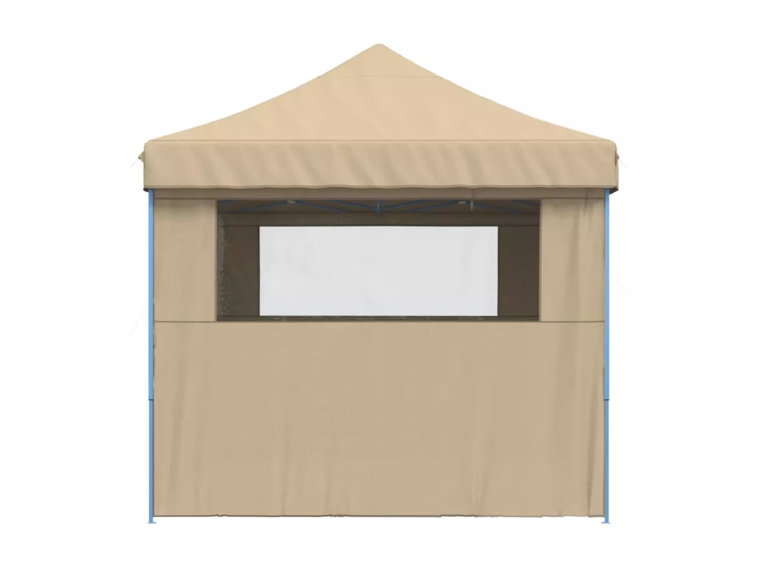 Tente de réception pliable escamotable avec 4 parois latérales