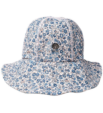 Wheat Bådehat - UV40+ - Blåe Flower Meadow m. Velcro