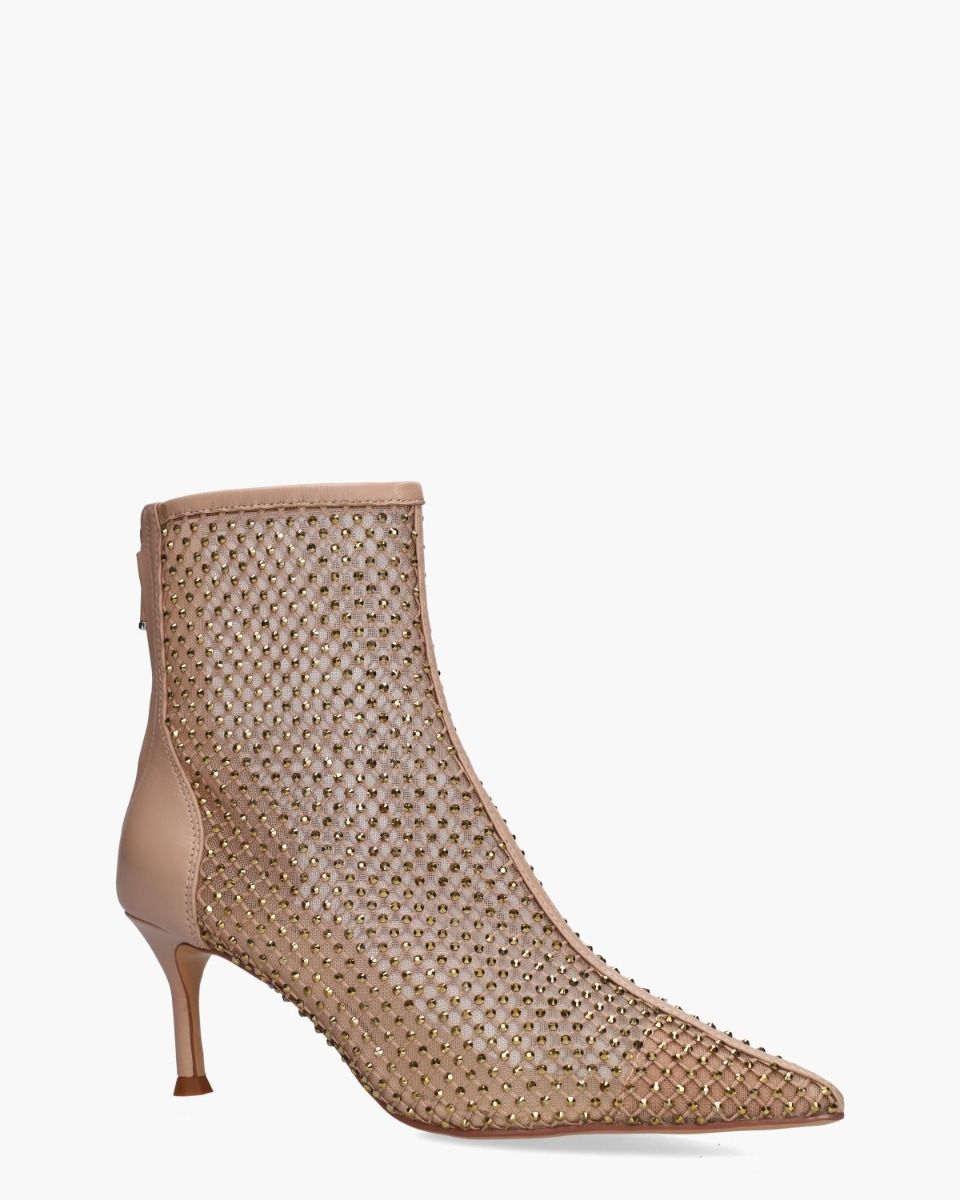 Lola Cruz Gilda Beige Dames Enkelboots