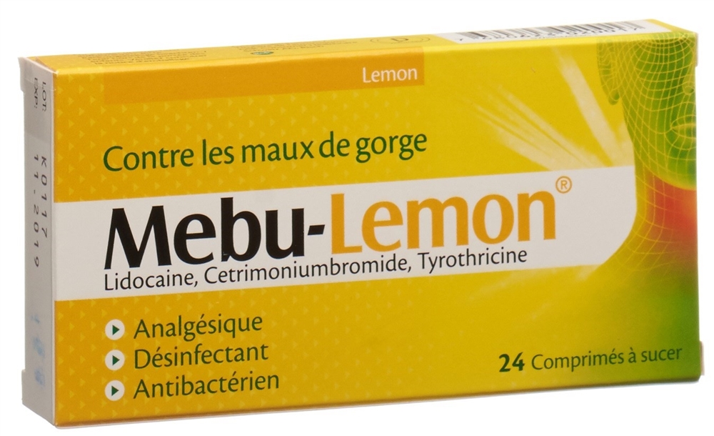 MEBU-LEMON Lutschtabl Blist 24 Stk<br>24 Stück, Blister, Lutschtablette