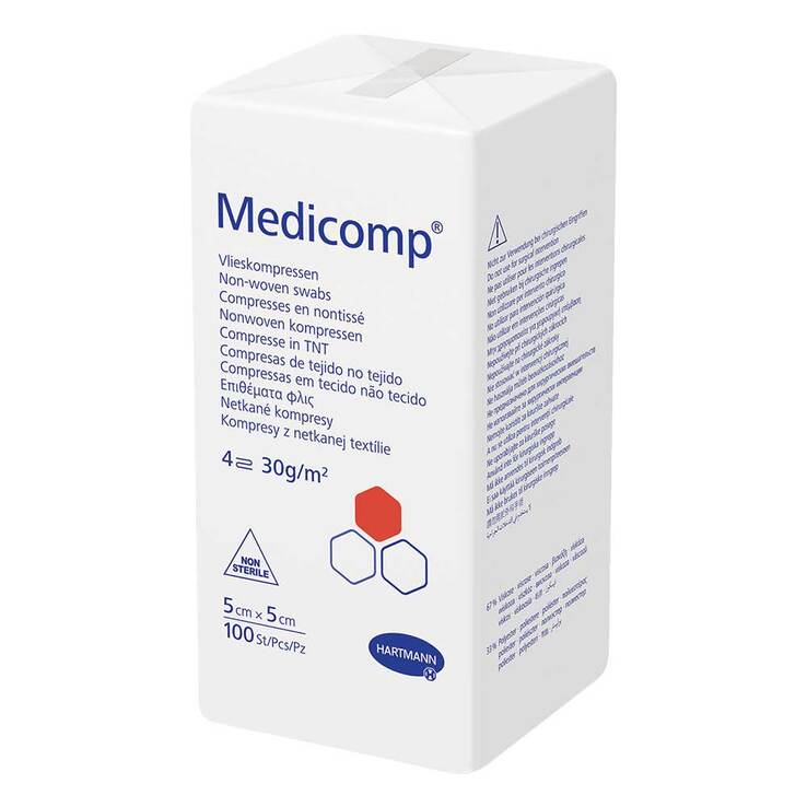 Medicomp Kompressen 5x5 cm unsteril, 100 St