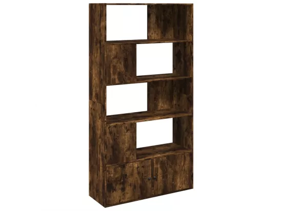 Bibliothèque chêne fumé 100x36x189 cm bois d'ingénierie