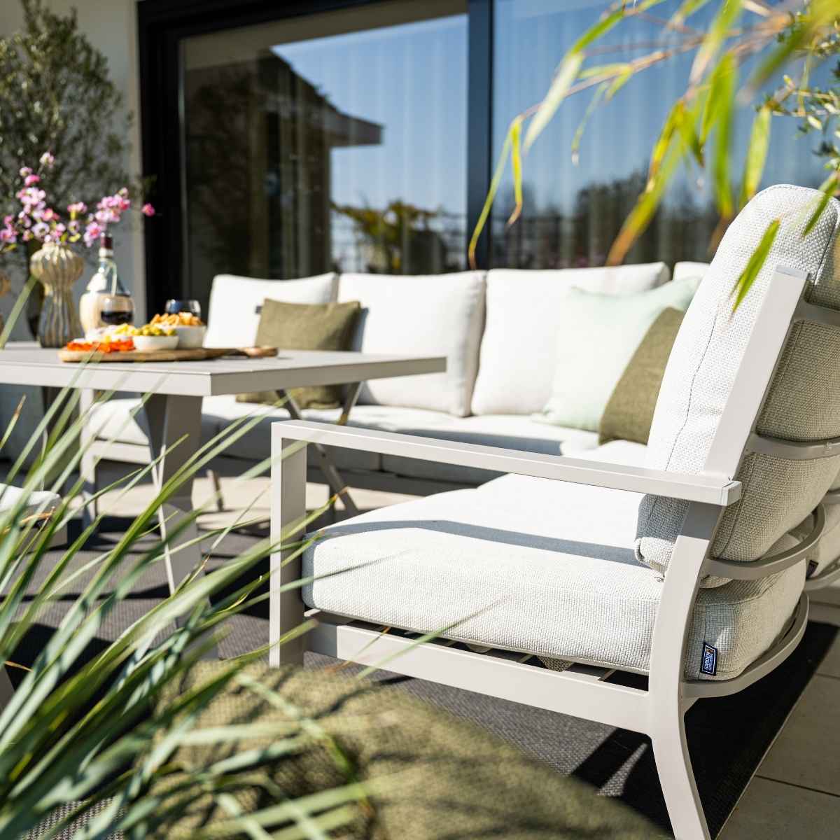 Garden Impressions Senja 3-delig rechts - sand loungediningset