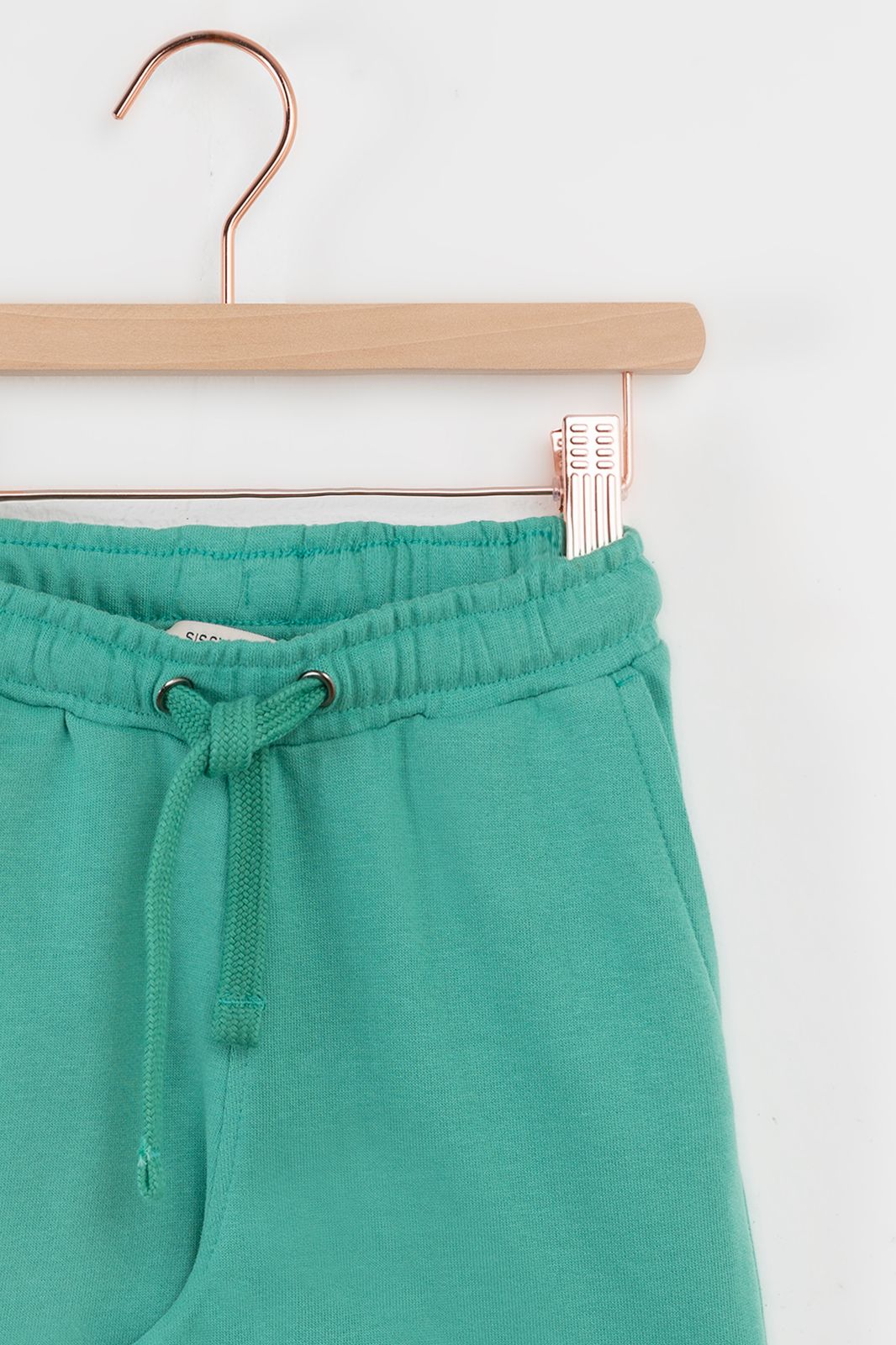 Turquoise jogger shorts