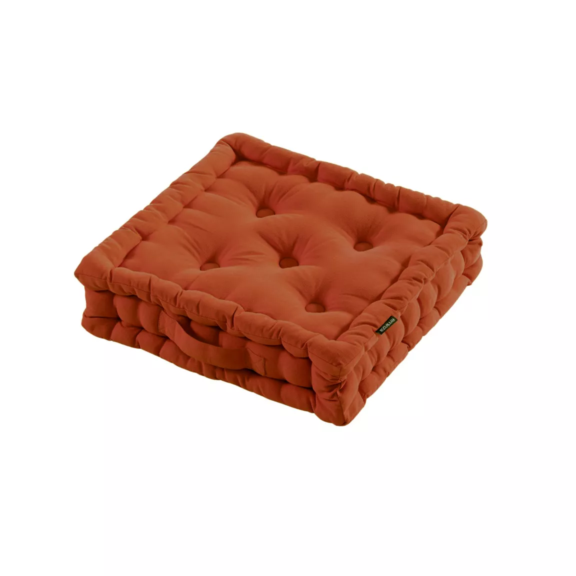 Coussin de sol coton (40 x 40 cm) Pixel Terracotta