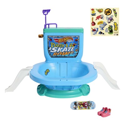 Hot Wheels Flush & Go Fingerskateboard inkl. Skatebowl
