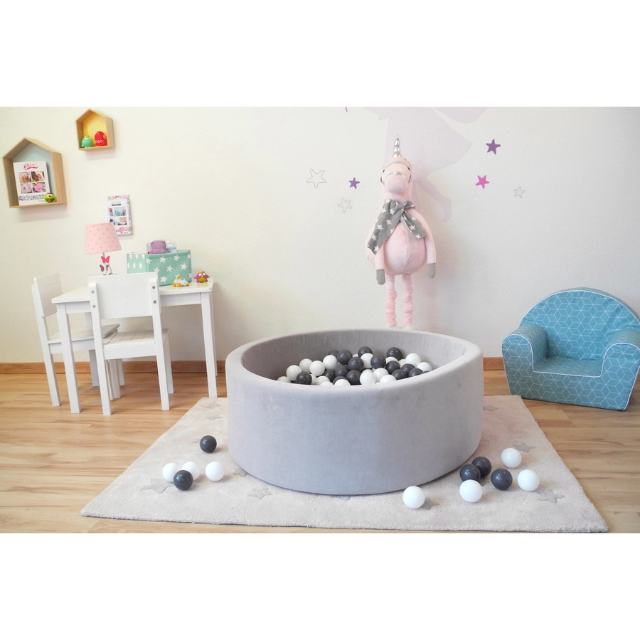 knorr toys® Bällebad soft - Grey - 300 balls greycreme grau