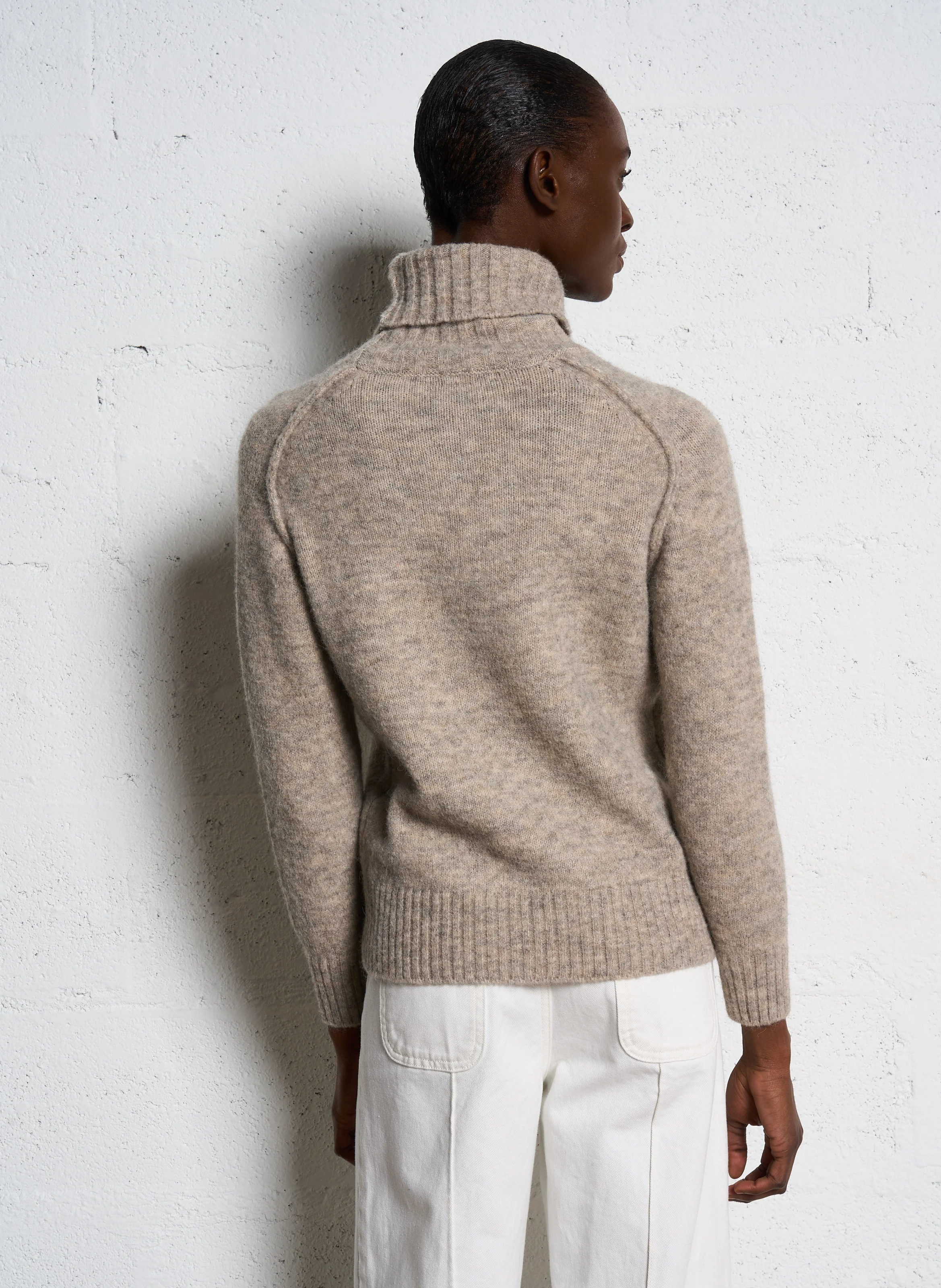 WINDY - Pull col roulé| Gris
