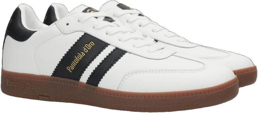 Pantofola d'Oro Bomber suède leren sneakers wit zwart