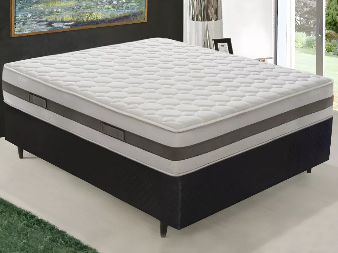 Matelas à mémoire de forme - Hauteur 29cm - 7cm de mousse à mémoire - avec zones différenciées 160x200 cm