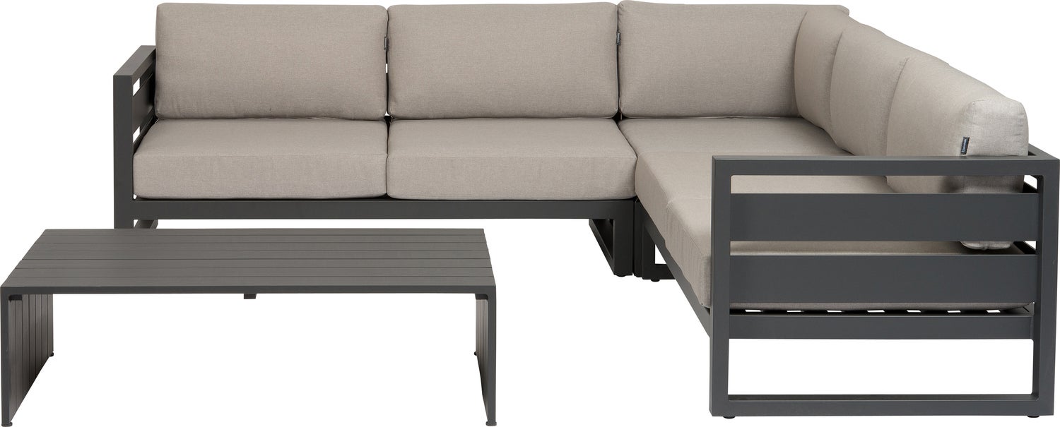 Intratuin 4-zits loungeset met loungetafel Norma antraciet