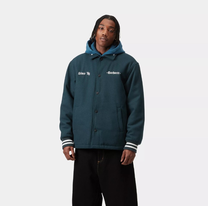 Carhartt WIP Wool Coach Jacket Deep Lagoon / Wax