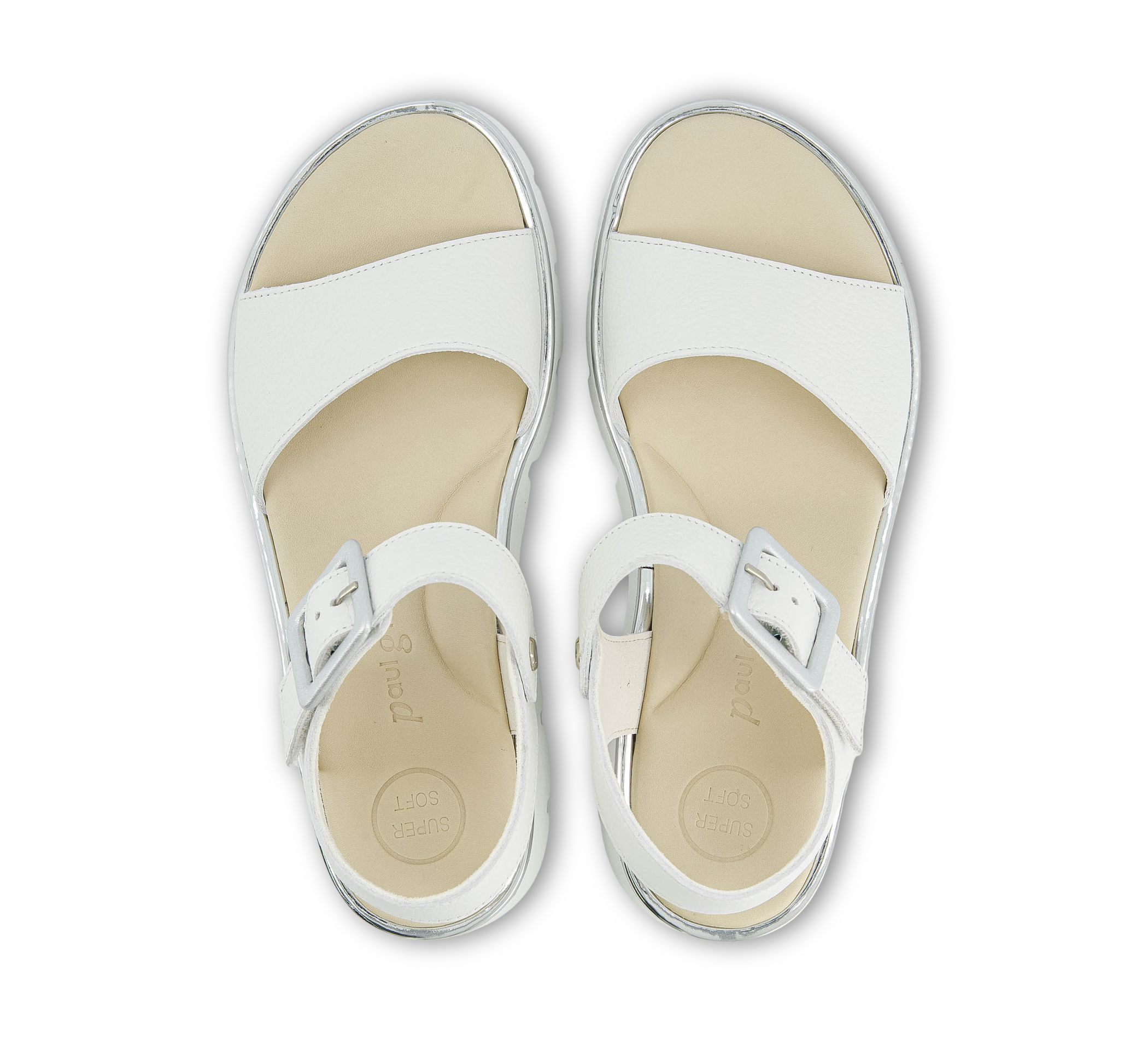 Paul Green Riemchensandalen weiss