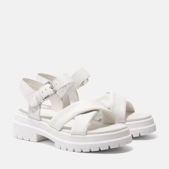 Sandalo a Listini Incrociati London Vibe da                Donna in bianco