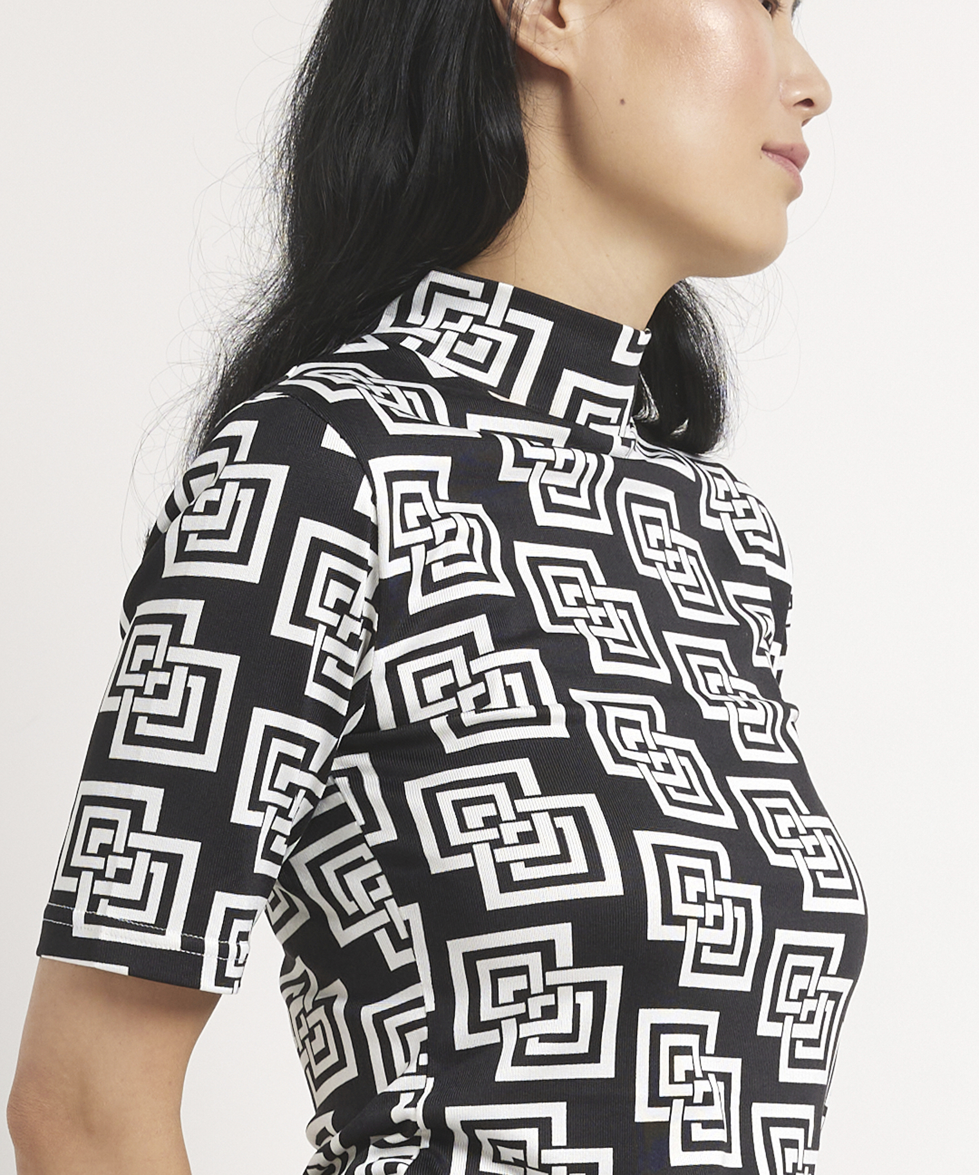 t-shirt met geometrische print