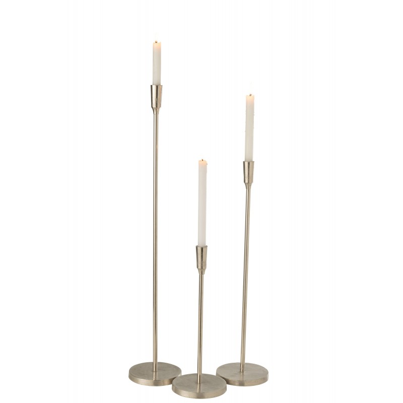 Chandelier en métal argent 15x15x61cm