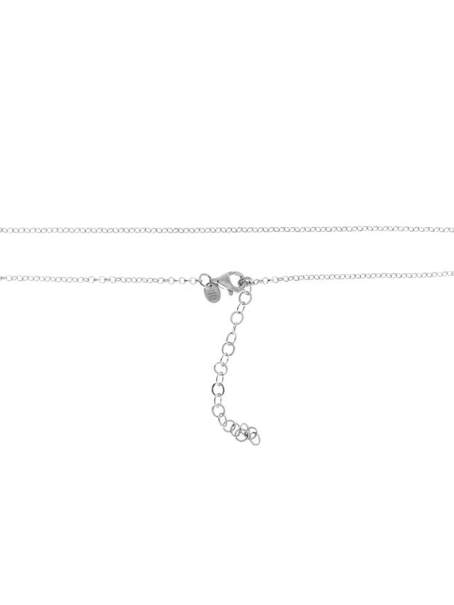 Anhänger & Kette, Muschelkernperle & Zirkon, 46 + 3 cm
