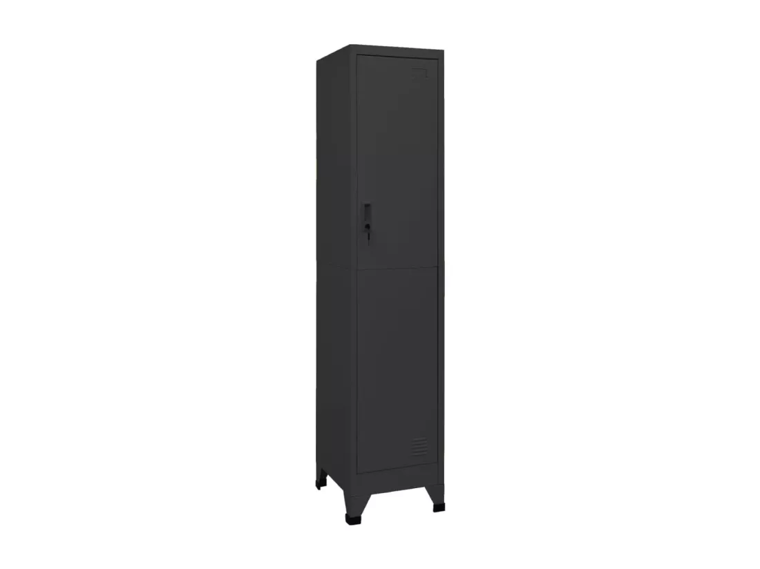 Armoire à casiers Anthracite 38x45x180 cm Acier