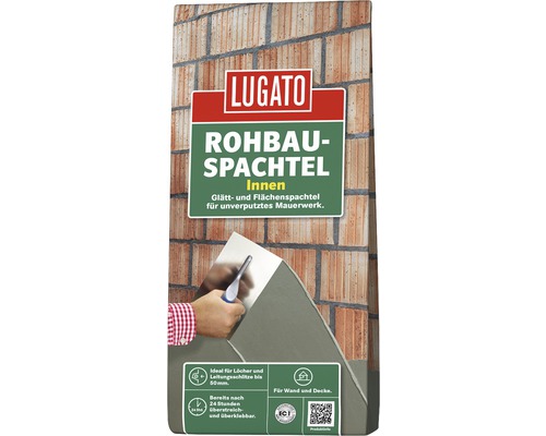Lugato Oppervlaktevuller, Ruwe Bouwplamuur, Interieur, 4 kg