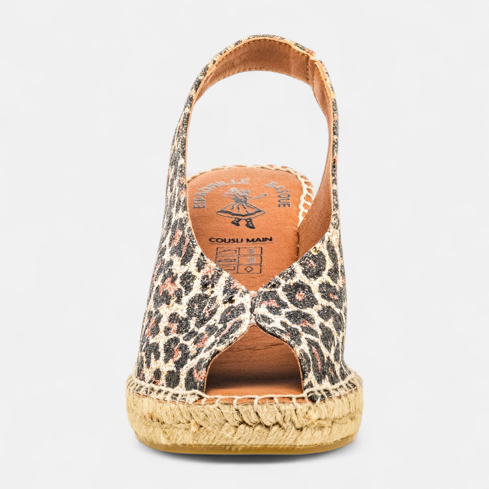 Espadrilles à talon compensé Femme or