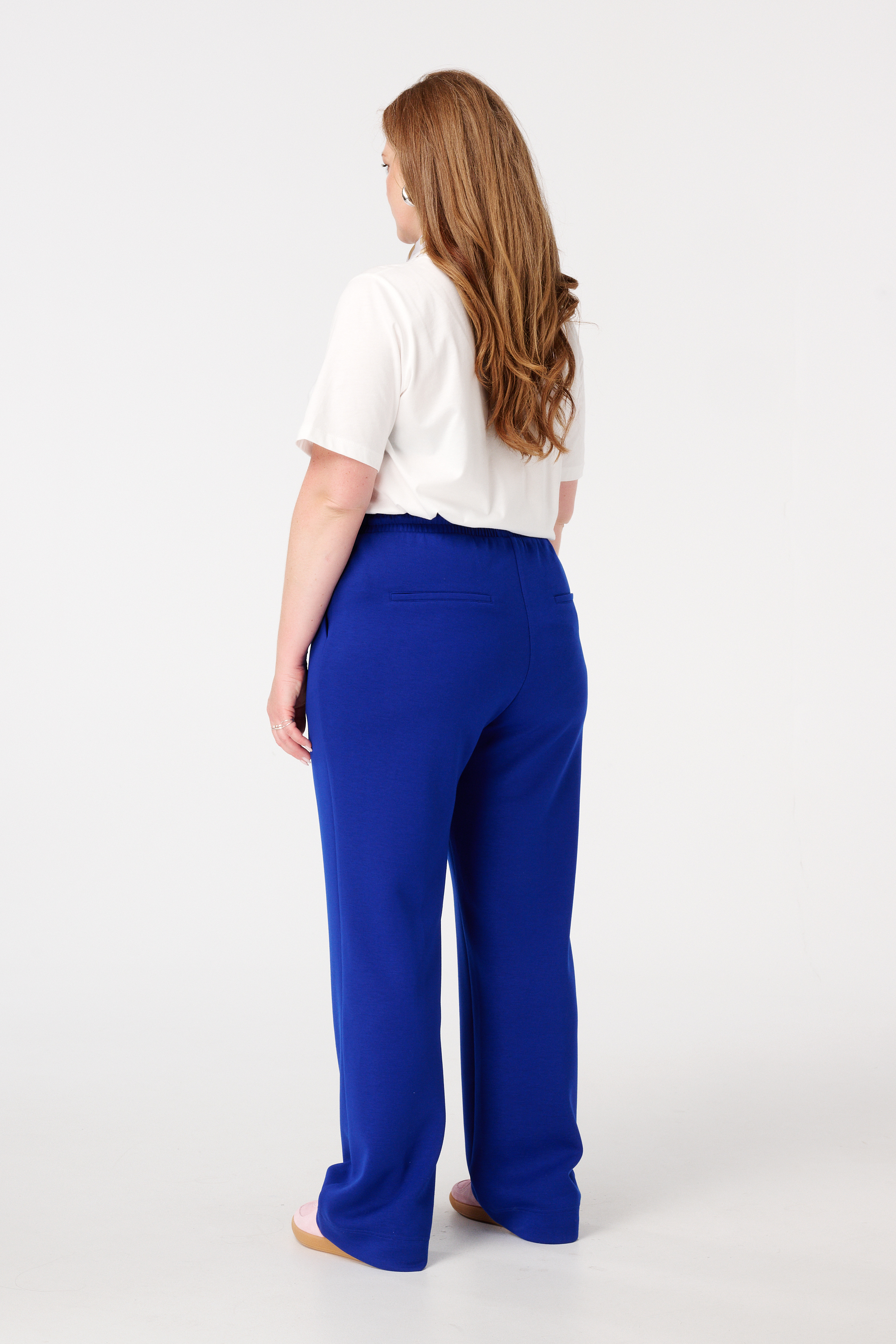 Broek met deelnaad Kobalt blauw