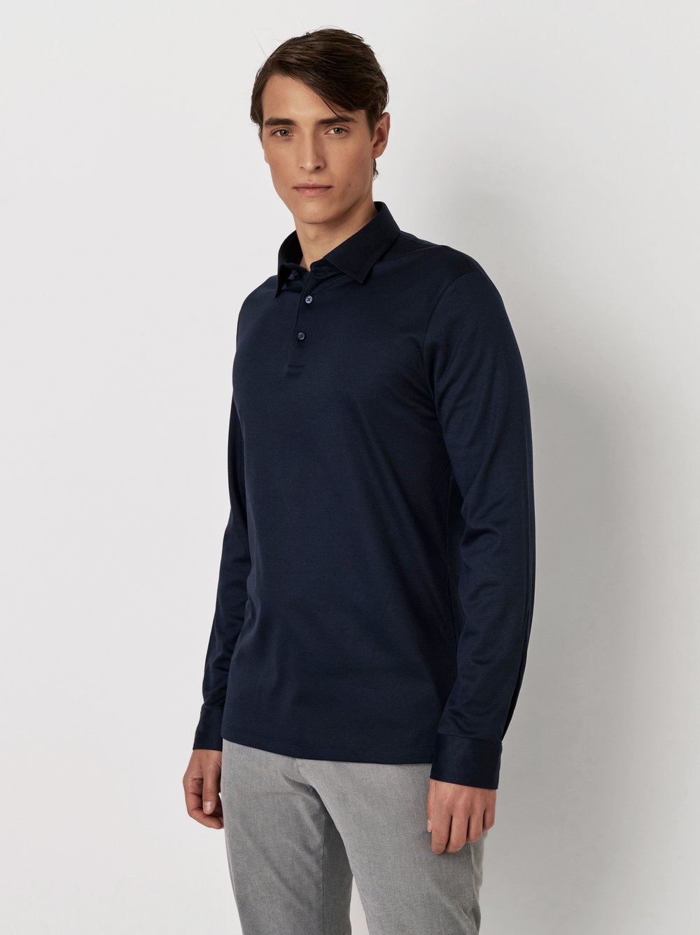 DESOTO Langarm-Poloshirt »Jerseypolo Essential Kent langarm«, Flexibler Stretch