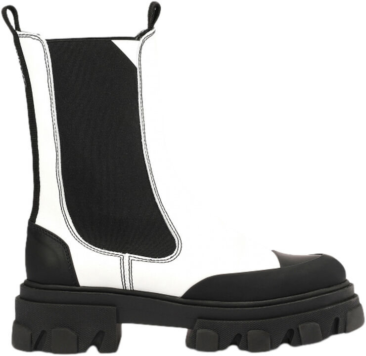 Ganni Mid Chelsea Boot Egret
