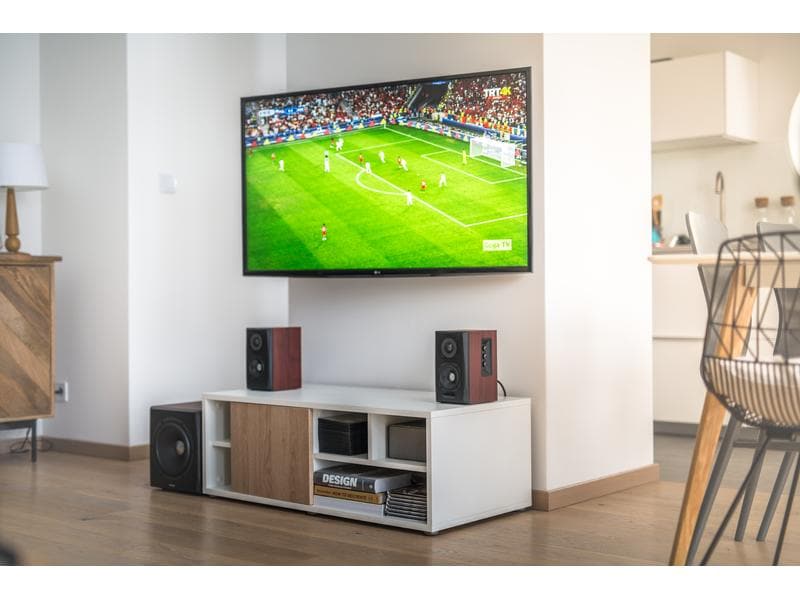 Edifier Regallautsprecher Paar S350DB mit Subwoofer Braun Aktive 2.1 Lautsprecher mit Subwoofer und Bluetooth