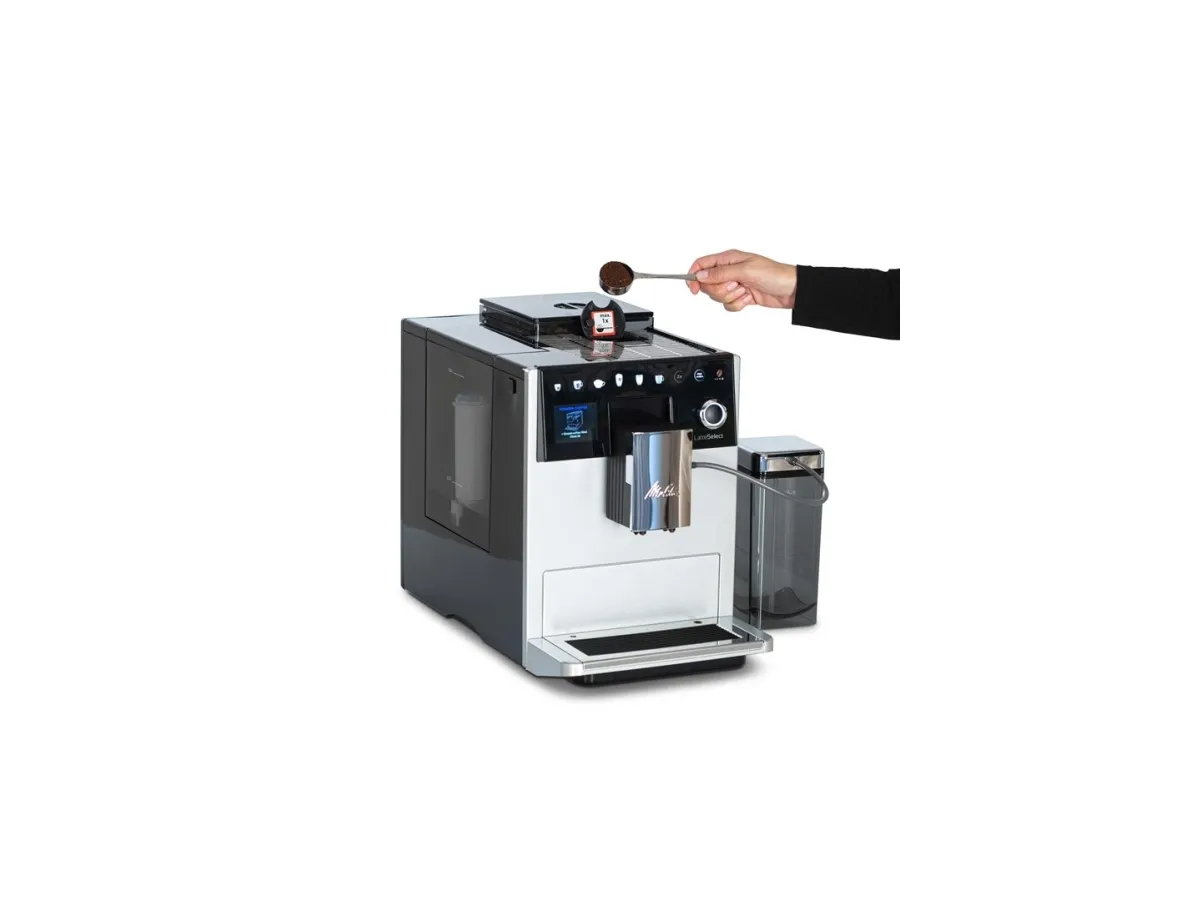 Melitta F63/0-201, Espressomaskine, 1,8 L, Kaffebønner, Indbygget kværn, 1400 W, Sølv