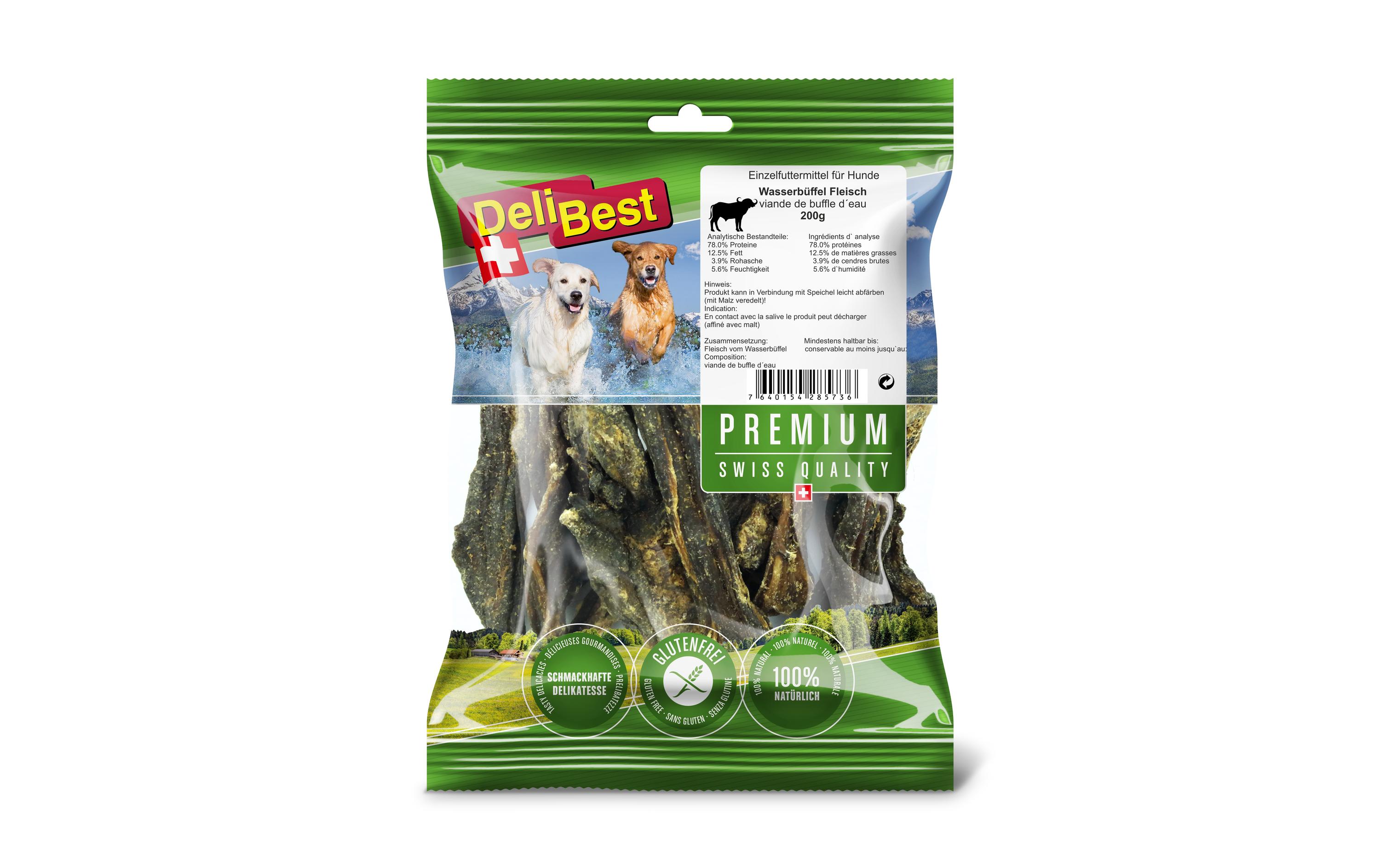 Kausnack Premium Wasserbüffelfleisch, 200 gKaustangen für Hunde