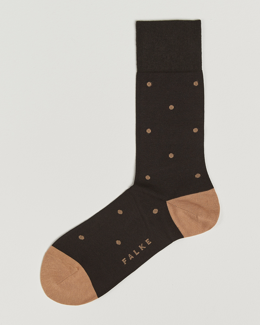 Falke Cotton Dot Sock Brown