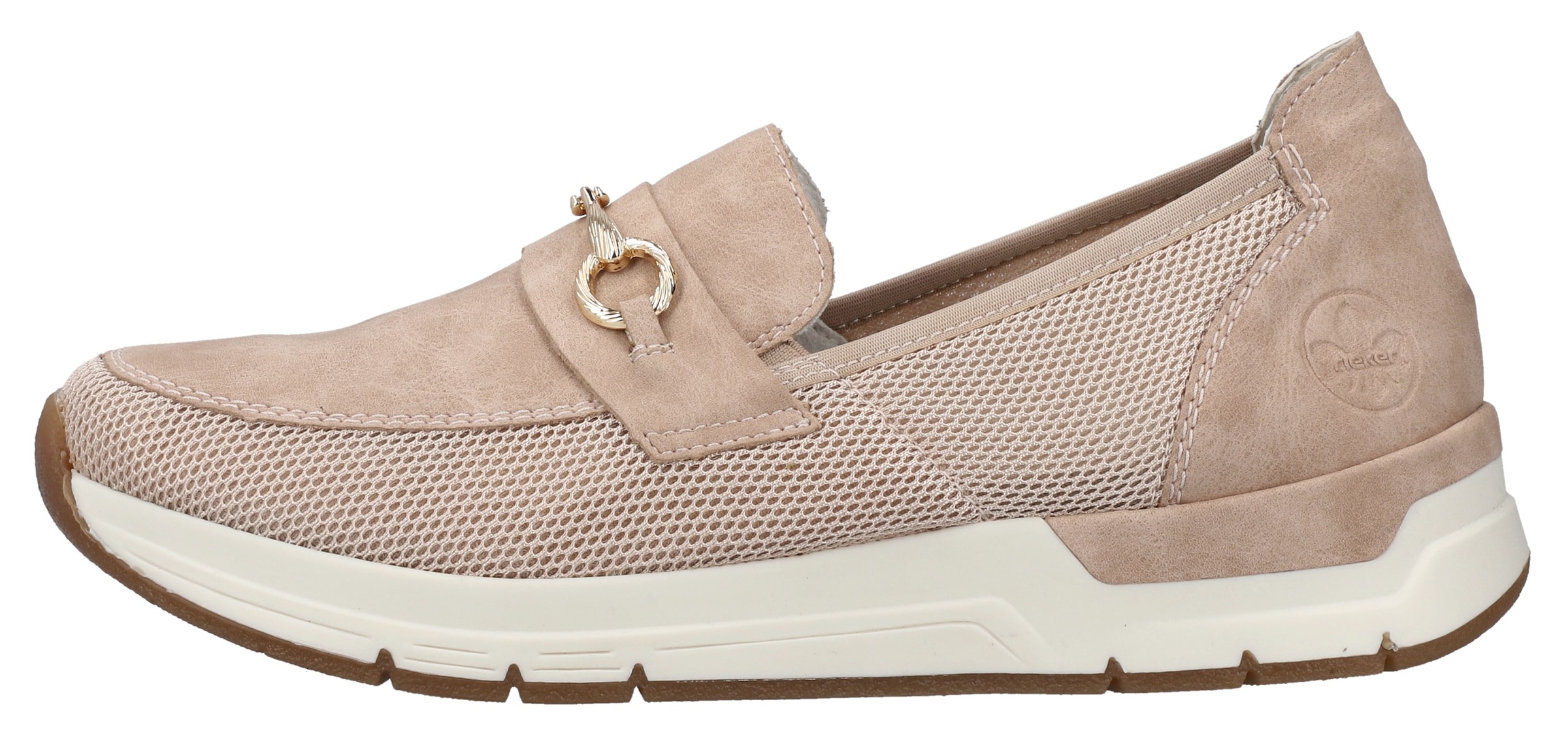 Rieker Slip-On Sneaker »Slipper vegan«  Slipper, Freizeitschuh mit eleganter Zierspange
