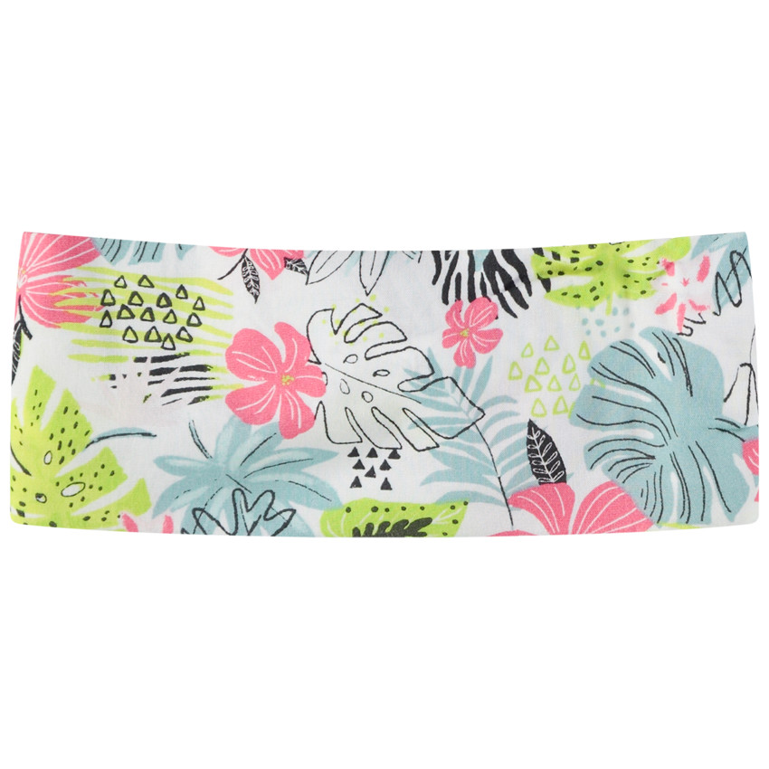 Bandeau à nouer en lyocell imprimé exotique pour fille