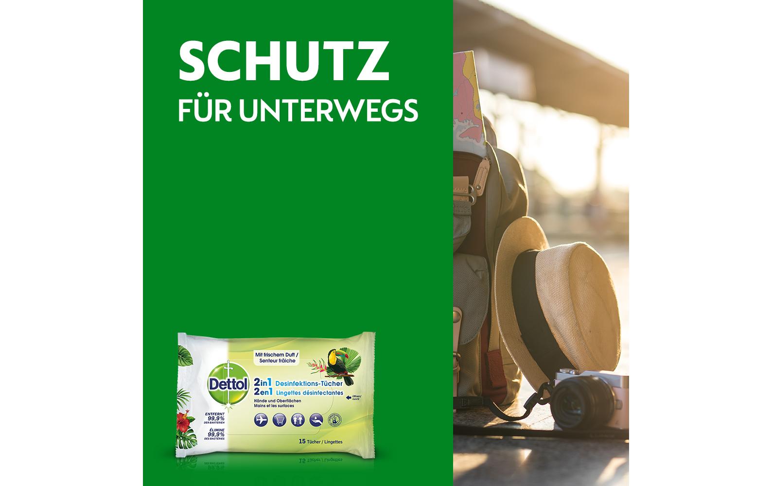 Desinfektionstücher 2 in 1 15 StückDesinfektionsmittel für Hände und Oberflächen
