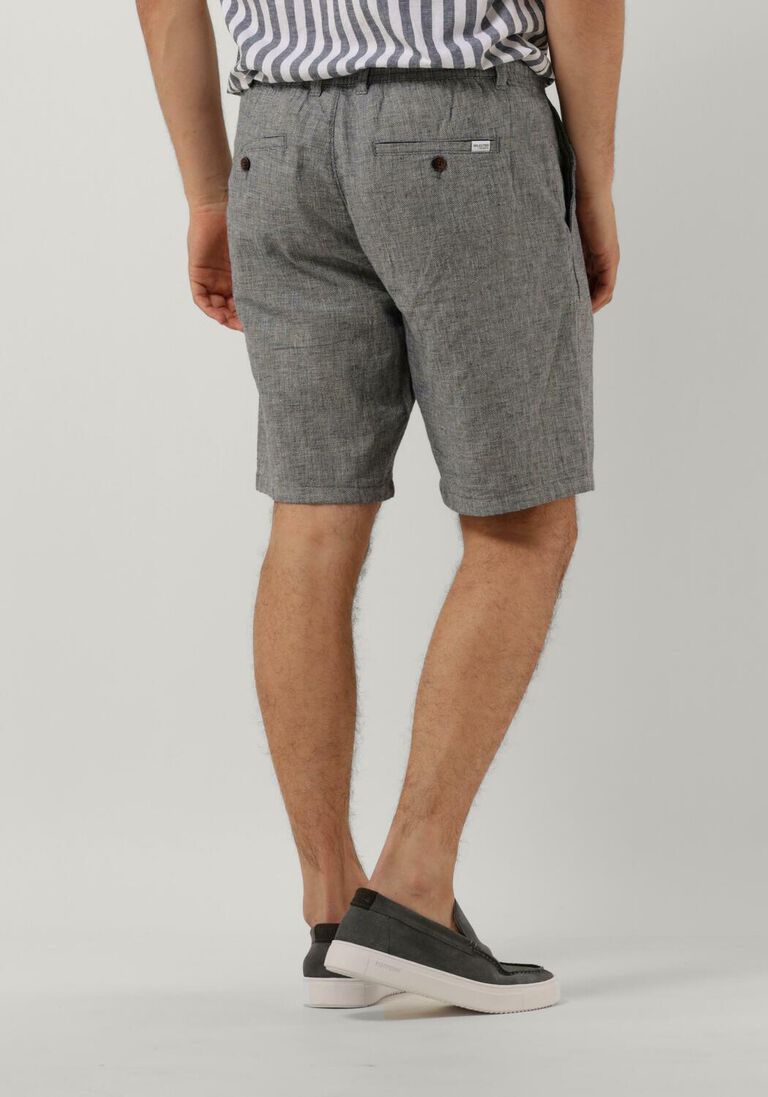 SELECTED HOMME donkerblauwe selected homme korte broek slhcomfort-brody linen shorts
